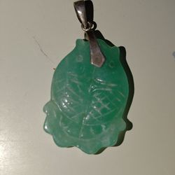 Jade Pendant With 925 Silver 