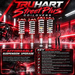 🔥 TruHart StreetPlus Coilovers – Adjustable Lowering Suspension Kit 🔥