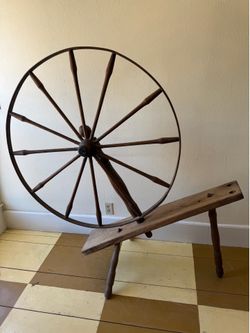 Antique Primitive Great Wheel Spinning Wheel – Early American Walking Wheel Restoration Project
