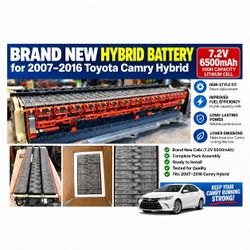 2007-2016 Toyota Camry Brand New Hybrid Battery (3 Year Warranty)