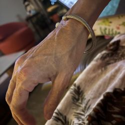 Classic Cable Bracelet Sterling Silver with 14K Yellow Gold and Pearls, 5mm 55% Off