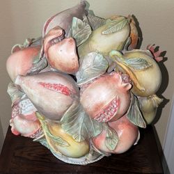 Handmade In Italy For Intrada Ceramic Fruit Compote 