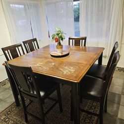 High Top Kitchen Table And 6 Chairs 