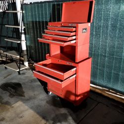 Craftsman Cart Tool Box 🧰 Used No Key  27"W  53"h   6 Drawer Plus The Door Storage  