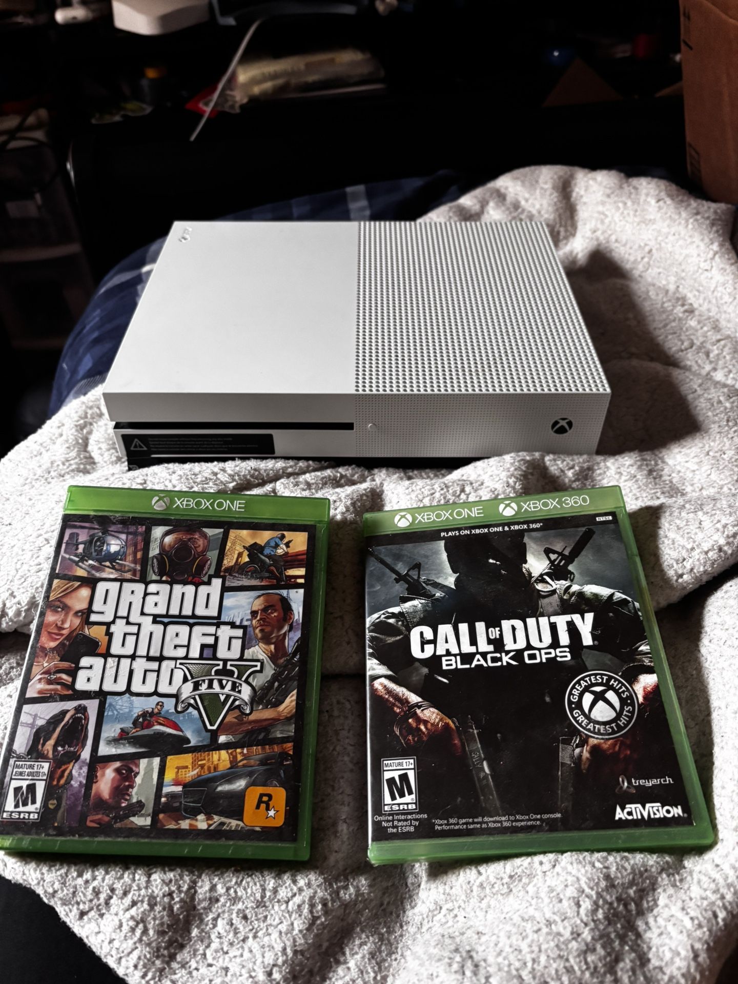 Xbox One S With 2 Games (Power And Hdmi Cables Included)