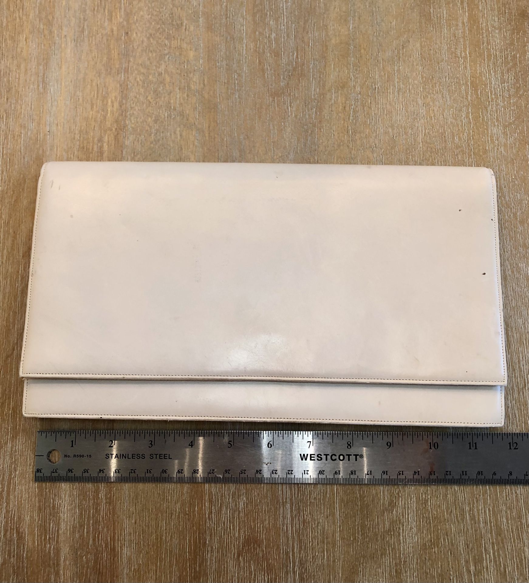 Leather clutch bag