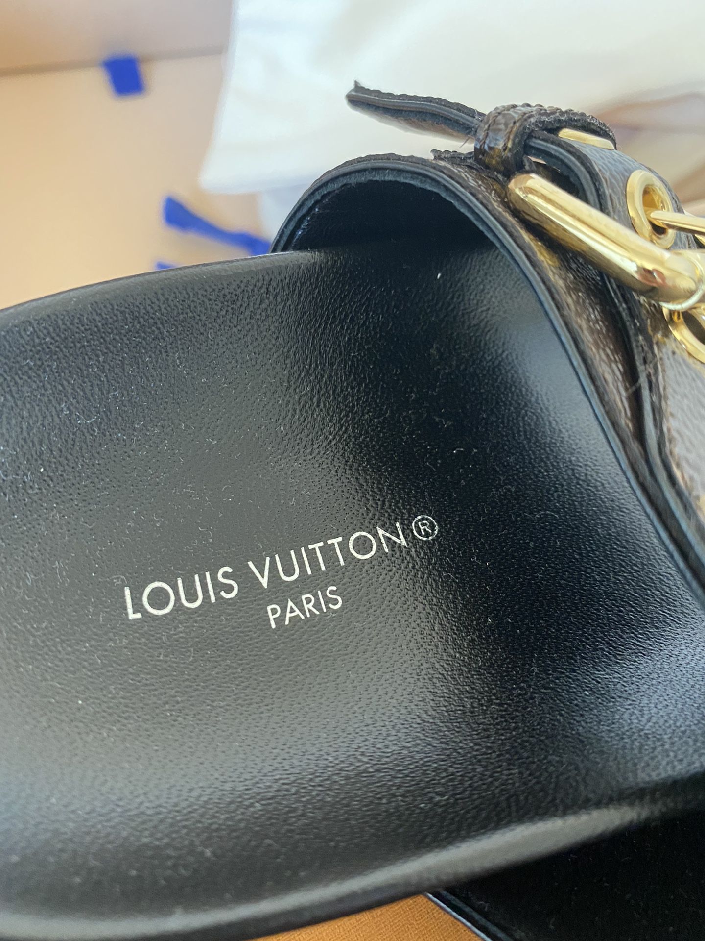 Louis Vuitton Bom Dia Shearling Black Flat Mules - Sold Out/Rare - Us size 6