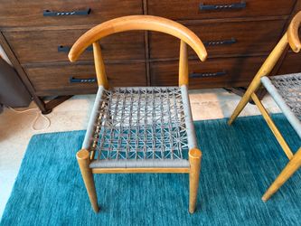2 West Elm John Vogel “Ngumi” midcentury modern Scandinavian chairs