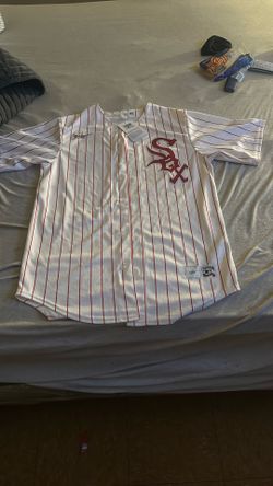 Red And White Pinstripe White Sox Jersey