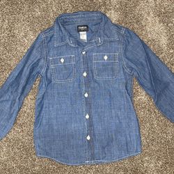 Boys long sleeve button down shirt, 5t