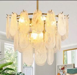 Modern Gold Cloud Glass Chandeliers