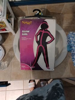 Glow Girl Halloween Costume Size Youth Child Medium 8-10