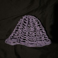Purple Crochet Head Cap/Beanie