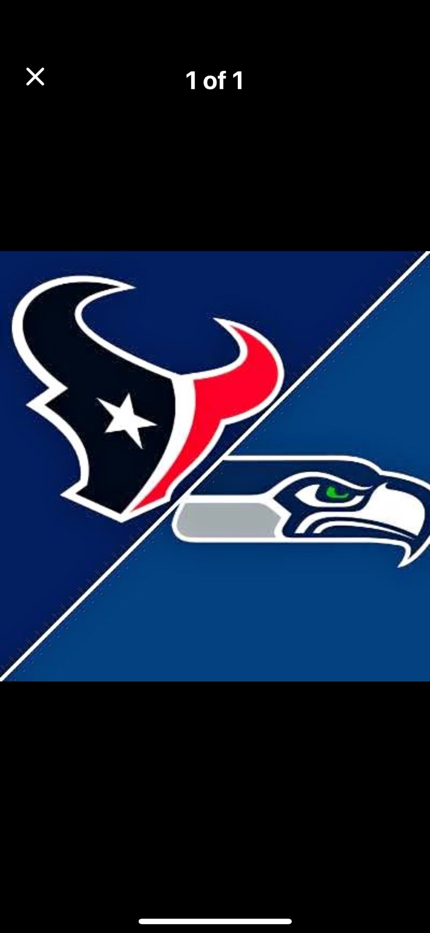 (1-4 Tixs) Seahawks vs Texans (covered Seats)