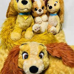 Disney Parks Lady and the Tramp Character Plush Pillow Pet Lady Plush Toys