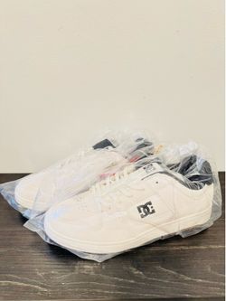 DC Shoes Men's White Lace-Up Skateboarding Shoes Sneakers US 10.5 Medium