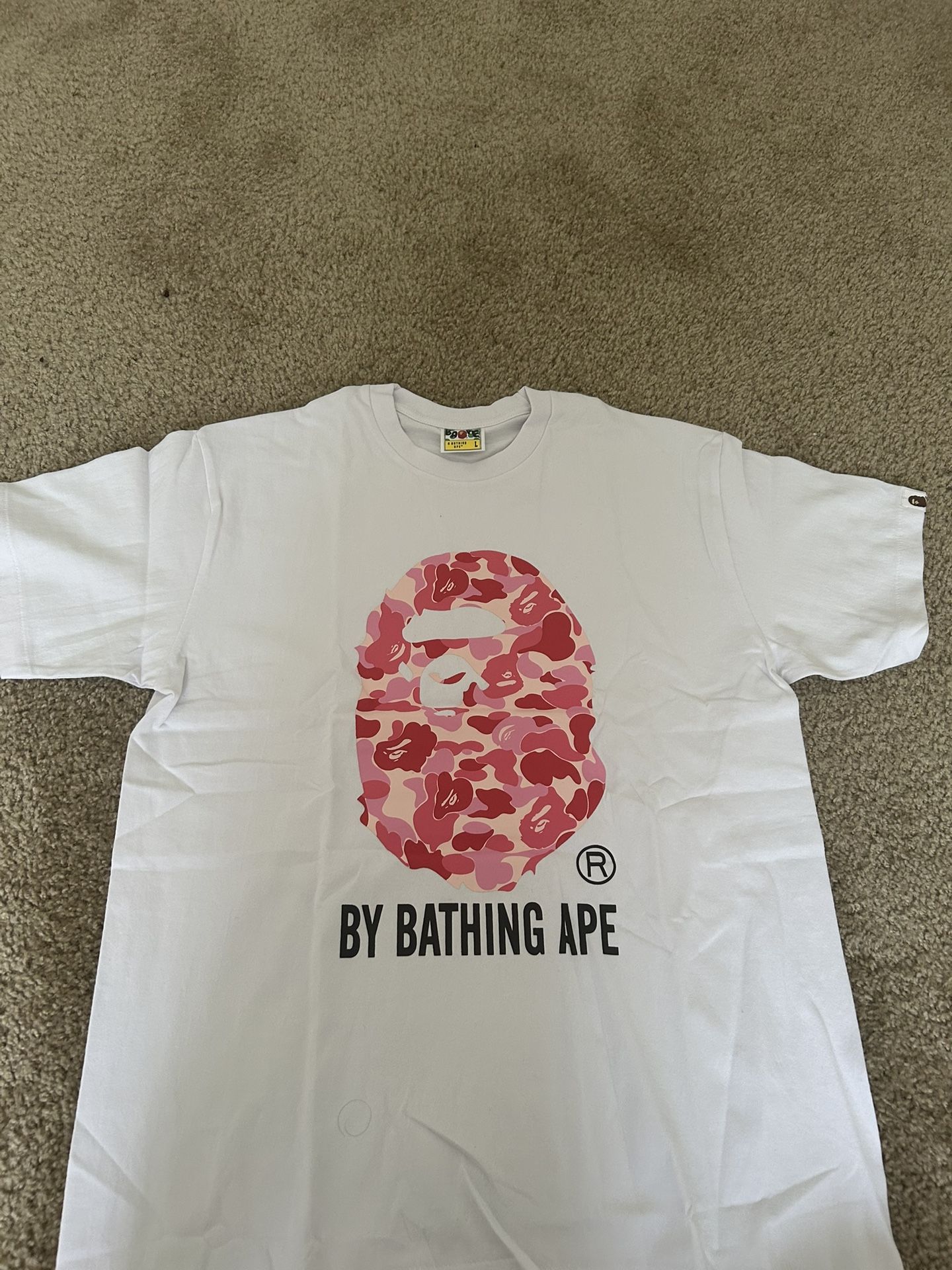 Bape Shirt 730 White/pink L