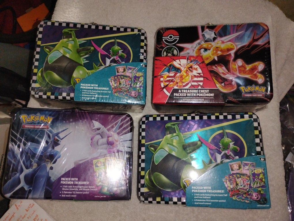 4 Pokemon Metal Lunch Boxes