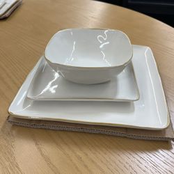 Ocean Series 12 Piece Dinner Ware Set , Square 