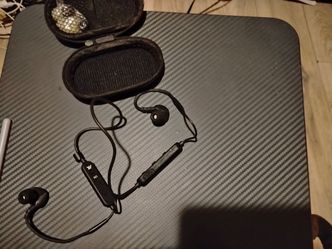 Black Wireless Neckband Earphones with Case