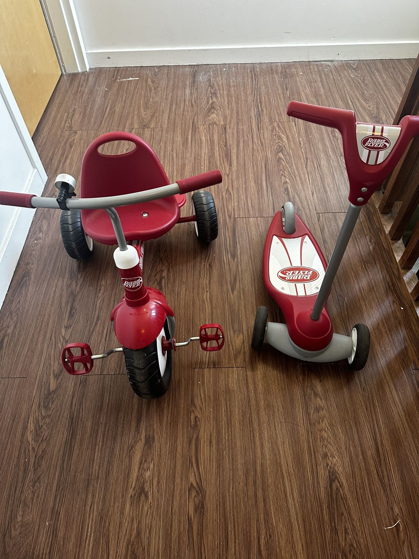Kids scooter and bike