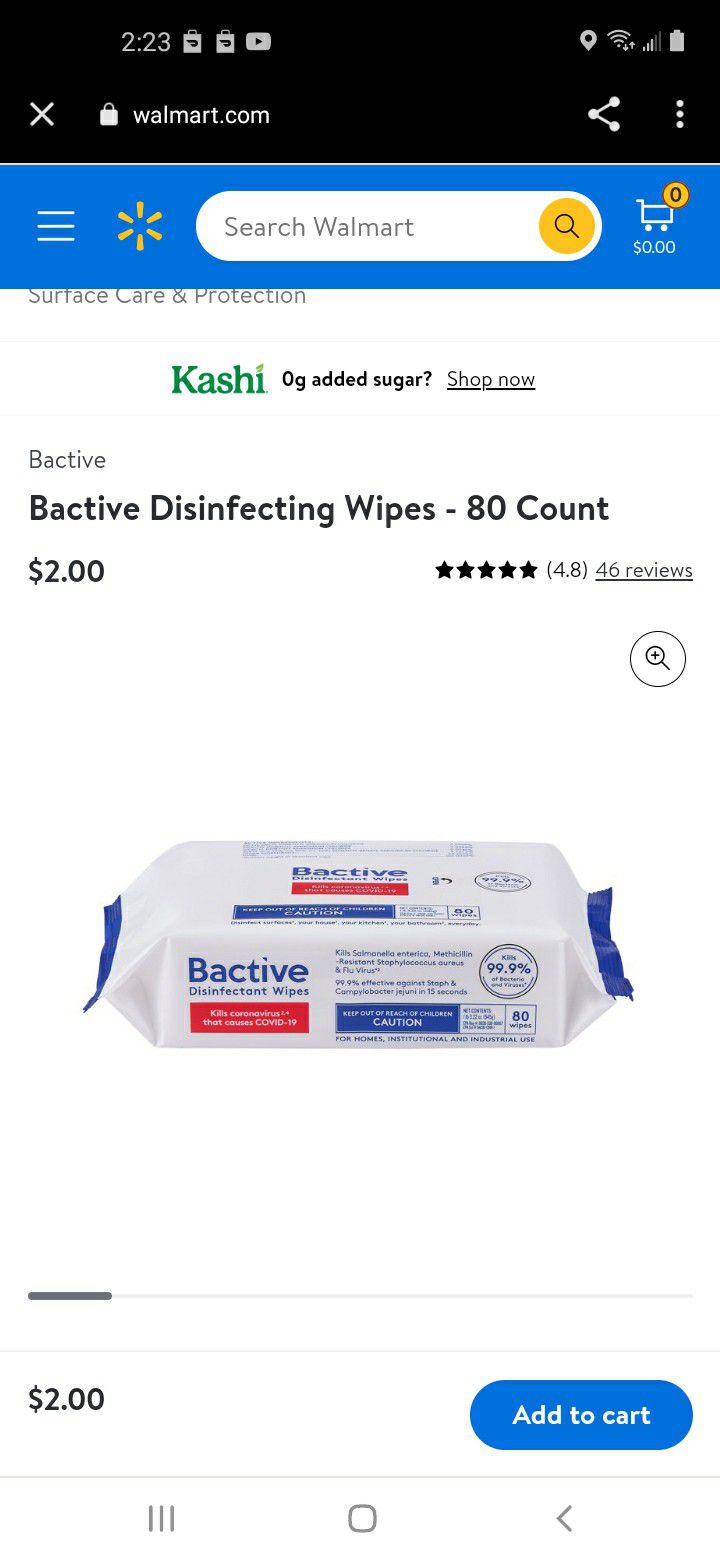 Bactive Disinfectant Wipes 11 Packs