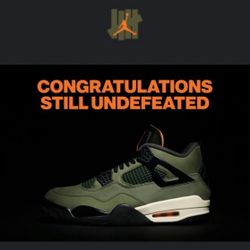 Jordan 4 Undefeated Size 12 