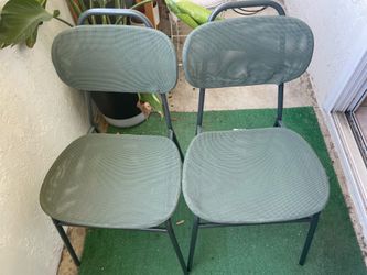 IKEA ENSHOLM green indoor/outdoor chairs