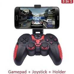 Wireless BT 3 In 1 Gamepad + Joystick + Holder Game Controller Smartphone Bracket Handle for Android/iOS/Windows