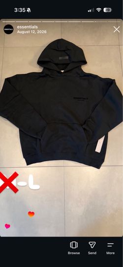 Fear of God Essentials Black Hoodie