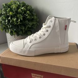 Levi's Women's Elite Sneaker, White Mono, 7