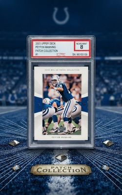 2003 Upper Deck Peyton Manning Patch Collection PSA 8