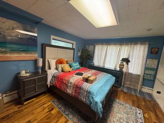 Queen bedframe and nightstand