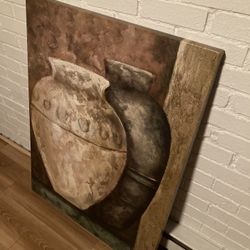Textured Canvas Vase Wall Art Painting