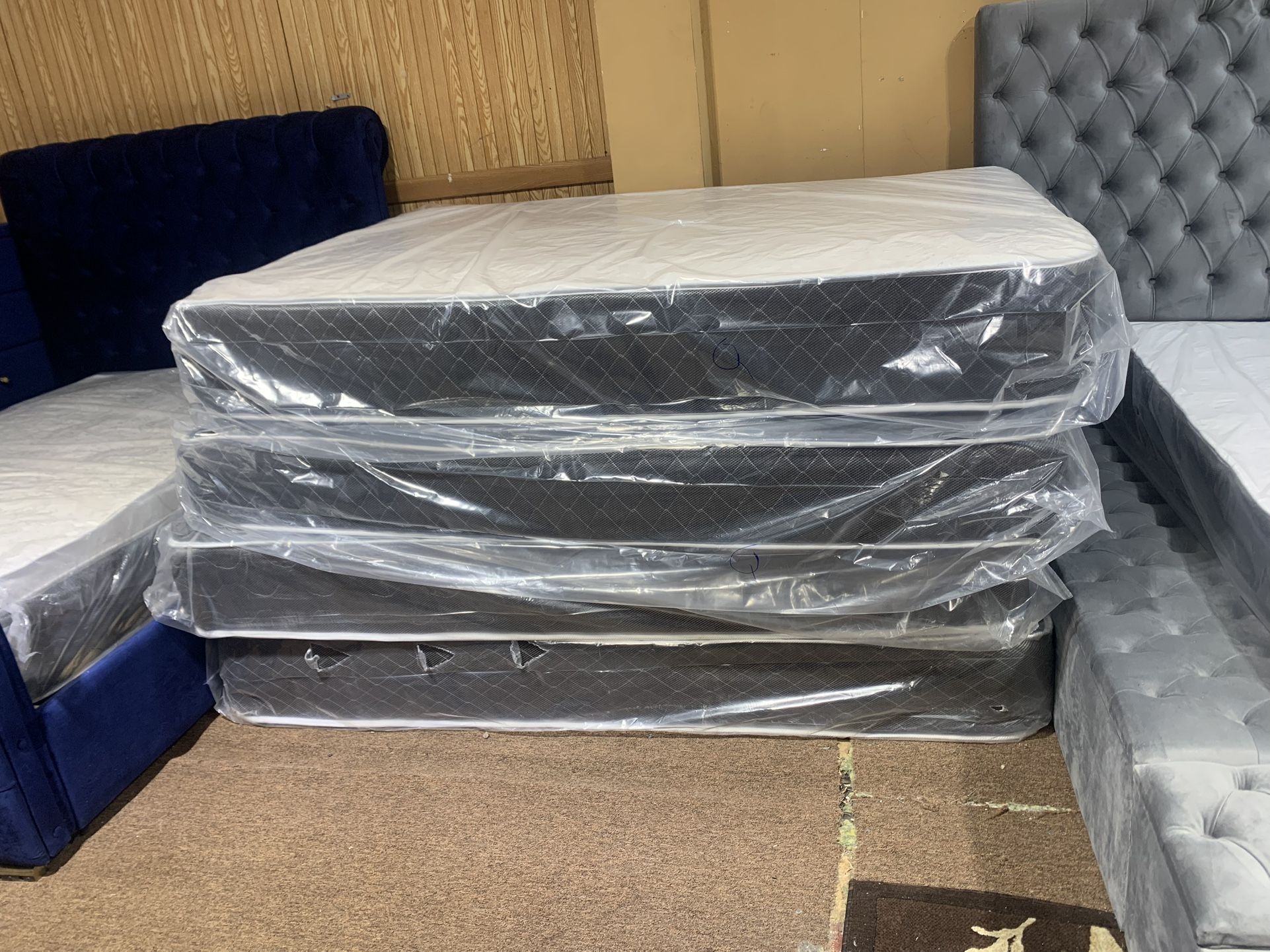 New Mattresses, Boxprings & Metal Frame. All Sizes Available, Good Quality Affordable Prices. Twin At $99.
