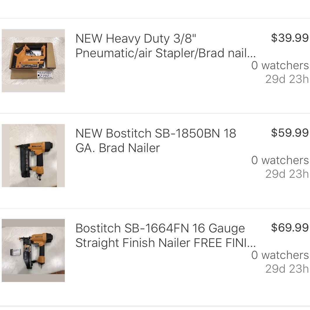 Bostitch Nail Guns + Pneumatic Stapler