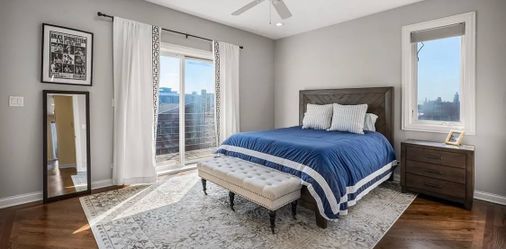 Queen Panel Bed + Night Stand