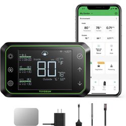 VIVOSUN GrowHub Controller E42A, Smart Environmental WiFi-Controller with Temperature, Humidity, VPD, Timer, Cycle, Schedule Controls, for Grow Tent C