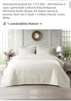 KASENTEX oversize king 3 pcs quilt set