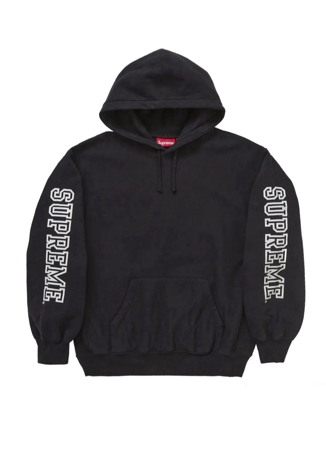 Supreme Sleeves Hoodie Black