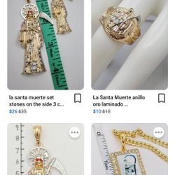 The Grim Reaper Chain Bracelets Rings And More Gold-plated 