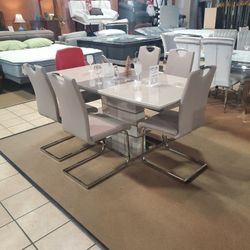 7pc Dining Set... MODERN STYLE... Financing Options Available 