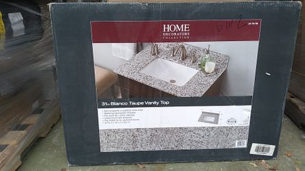 Home Decorators Collection 31 in Blanco Taupe Vanity Top