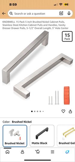 14 Pack 5 inch Brushed Nickel Cabinet Pulls, Stainless Steel Kitchen Cabinet Pulls and Handles, Vani
