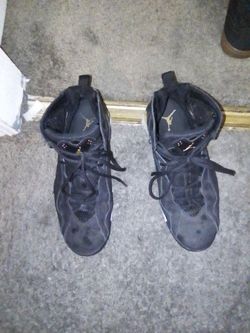 Jordans black and gold