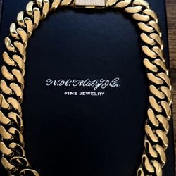 Gold Plated 22mm 22" Miami Cuban Link Chain