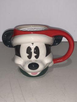 Disney Parks Holiday Christmas Santa Mickey Mouse Mug Cup NEW