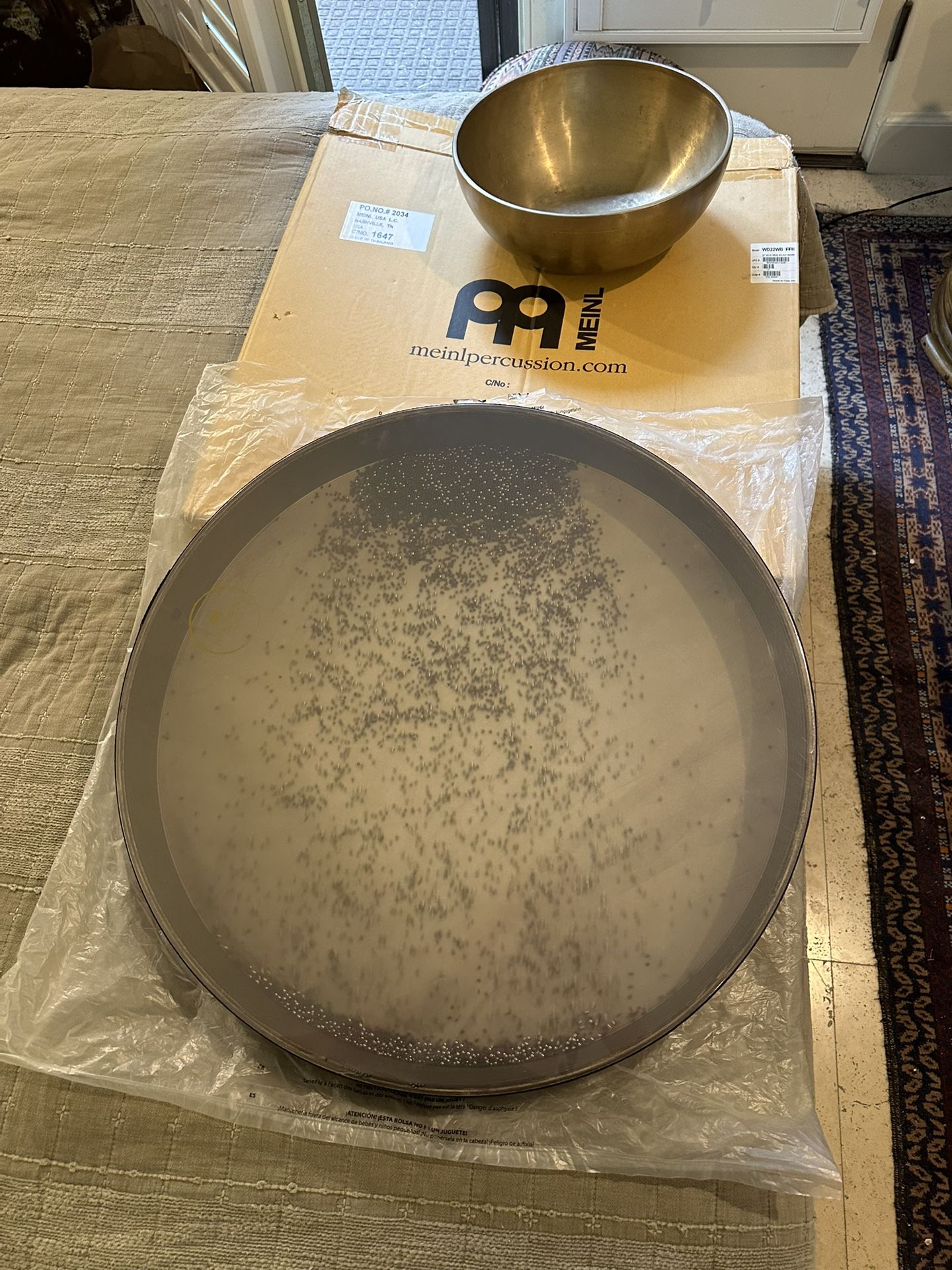 Energy Singing Bowl 11 1/2 Inch Brass/ Wave Drum 22inch Meinl percussion