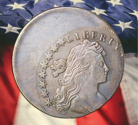 1795 Draped Bust Dollar Off Center Double Struck Silver Plated Coin Modern Restrike Token #3139
