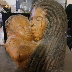 Woodrow Nash Sculpture/ Mother And Child 
